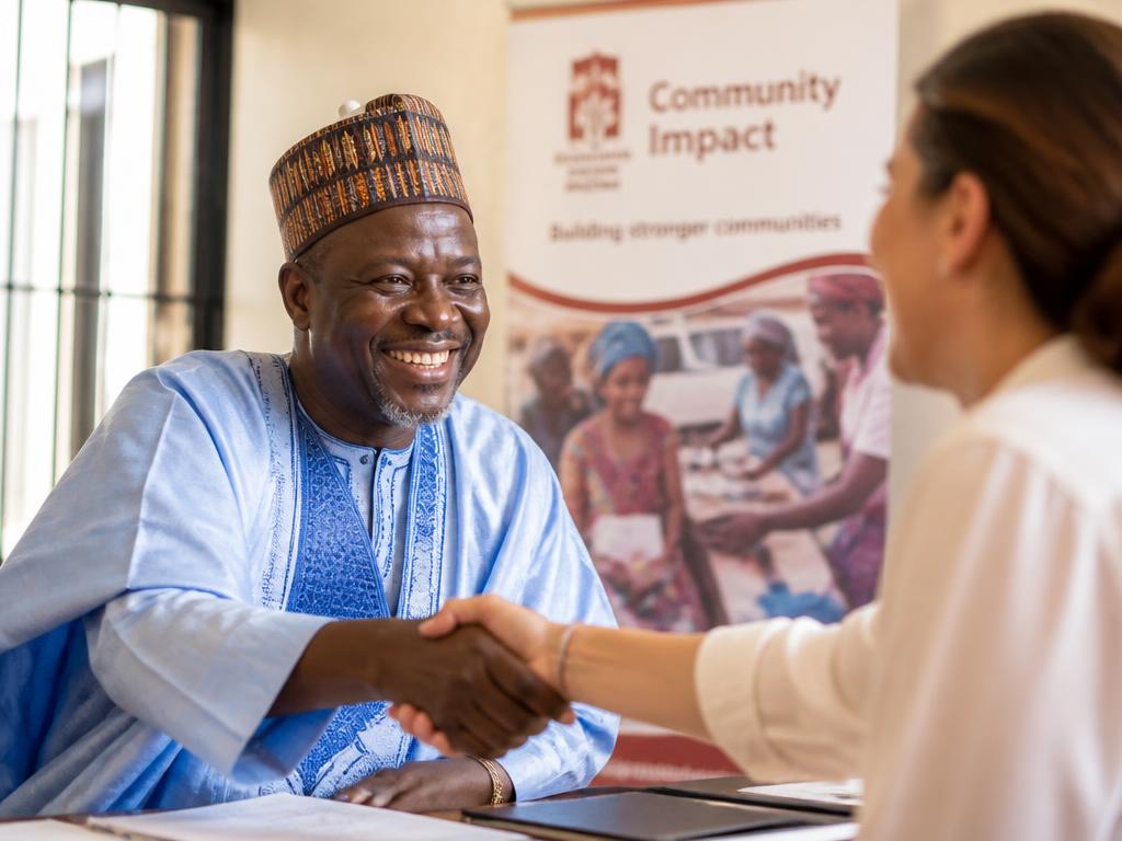 Community leader and impact partner meeting, building trust and partnership